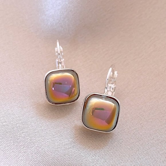 GOLICC Polar Color Square Ear Buckle Earrings - Picture 3 of 12